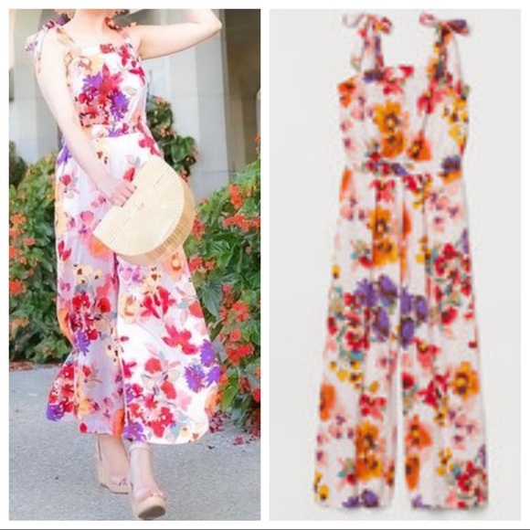 BOHO CHIC FLORAL PRINT JUMPSUIT - Picture 2 of 3